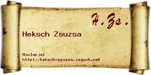 Heksch Zsuzsa névjegykártya